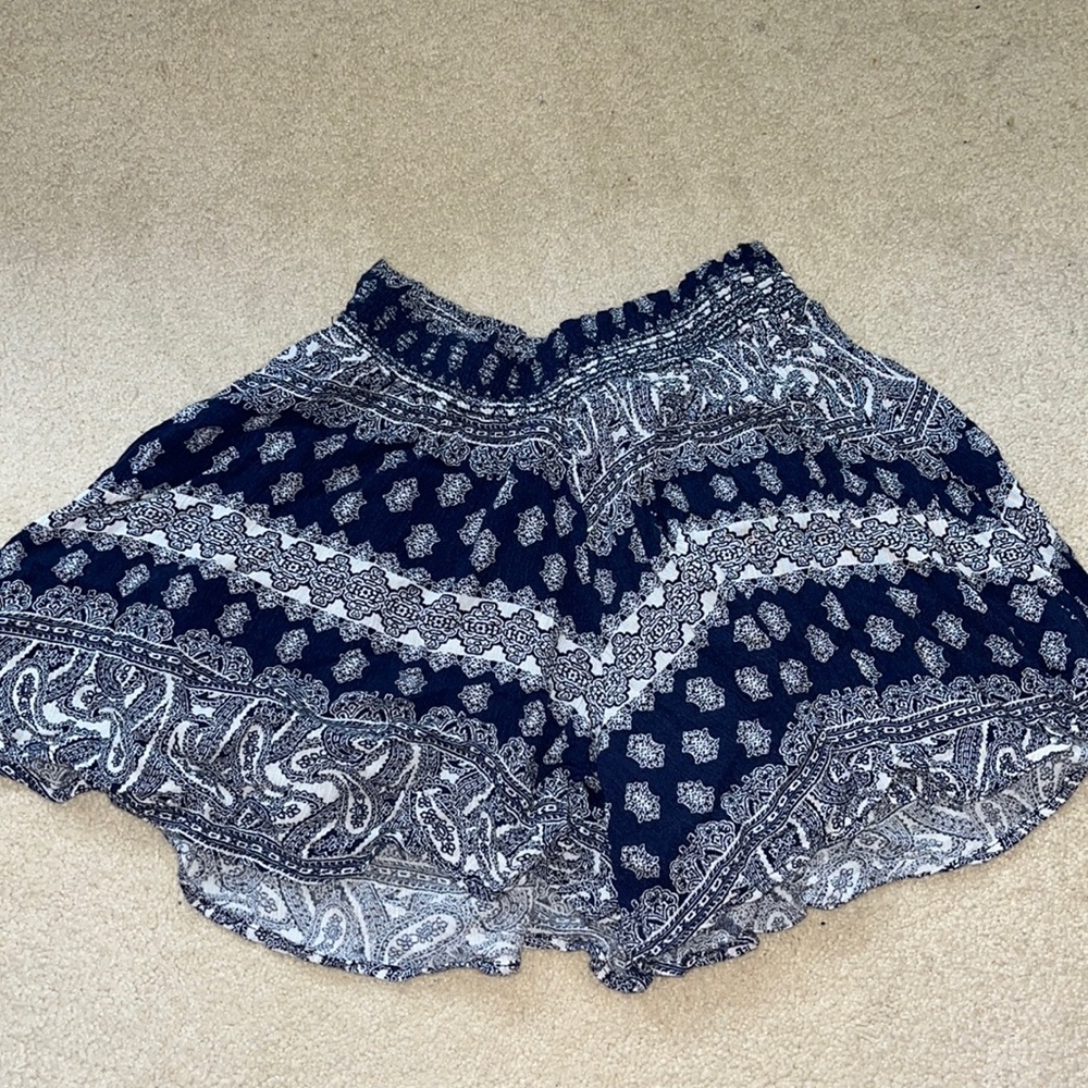 Blue flowy shorts